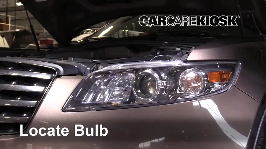 2005 Infiniti FX35 3.5L V6 Lights Headlight (replace bulb)